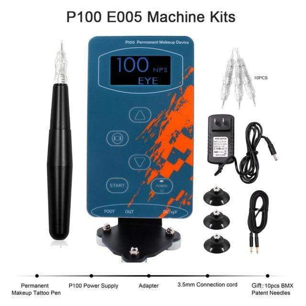 Planet Gates P100 E005 Permanent Makeup Rotary Tattoo Machine Eyebrow Tattoo Kits Professional Pen For Eyebrow Eyeliner Lip Tattoo Set