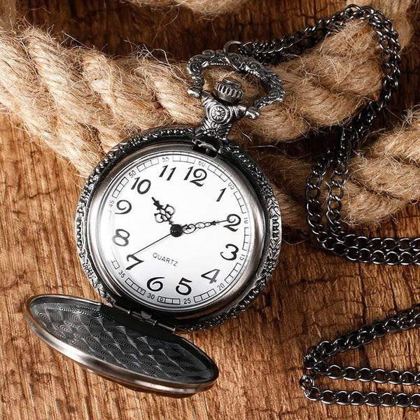 Planet Gates P1063 Stark House Crest Wolf Silver Bronze Quartz Pocket Watch Clock Antique Men Women Necklace Chain Gifts