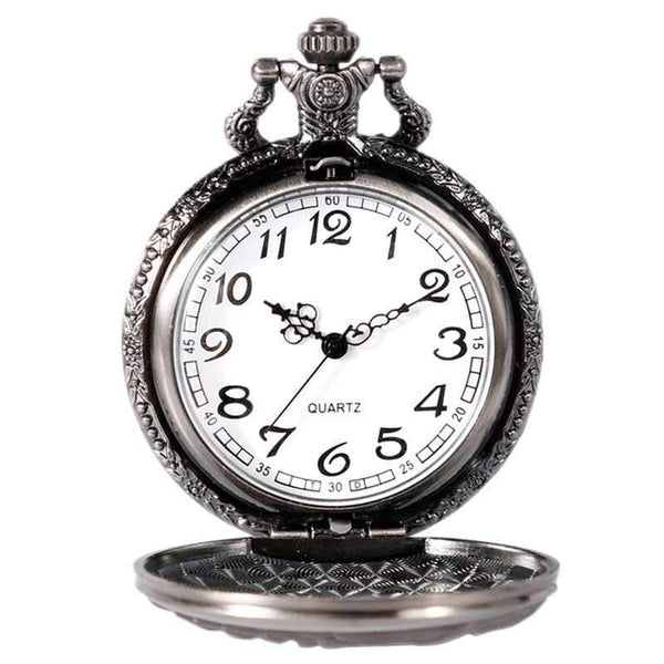 Planet Gates P1063 Stark House Crest Wolf Silver Bronze Quartz Pocket Watch Clock Antique Men Women Necklace Chain Gifts