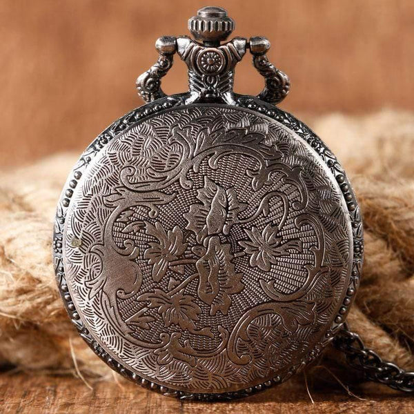 Planet Gates P1063 Stark House Crest Wolf Silver Bronze Quartz Pocket Watch Clock Antique Men Women Necklace Chain Gifts