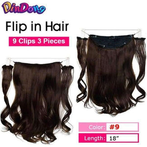 Planet Gates P2/350 / 24inches Synthetic Fish Line Hair Wavy Clip in Hair Extensions 3/4 Half Wig 3 Styles Available Premium Heat Resistant Hair