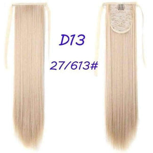 Planet Gates P27/613 / 22inches / China 100g/piece 22 inch Long Ponytail Hair Extension Tail Hairpiece Straight Brown Synthetic Women's Hair High Temperature Fiber