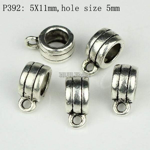 Planet Gates P392 100pcs/lot Antique Silver Color Charm Bail Beads Pendant Clips Clasps Connectors For Bracelet Necklace Jewelry Making Findings