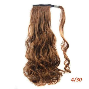 Planet Gates P4/30 / 22inches / China 22" Long Wave Clip In Hair Tail False Hair Ponytail Hairpiece With Hairpins Synthetic Wig Pony Tail Hair Extensions
