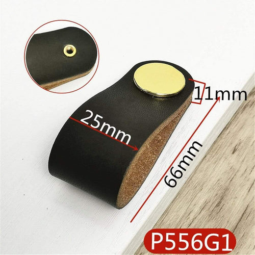 Real Leather Handle Soft Brown Furniture Cupboard Cabinet Pull Wardrobe Dresser Drawer Closet Door Knobs Hardware Accessories