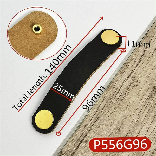 Real Leather Handle Soft Brown Furniture Cupboard Cabinet Pull Wardrobe Dresser Drawer Closet Door Knobs Hardware Accessories