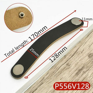 Real Leather Handle Soft Brown Furniture Cupboard Cabinet Pull Wardrobe Dresser Drawer Closet Door Knobs Hardware Accessories