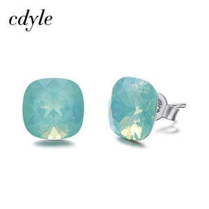 Planet Gates Pacific Opal Embellished with Crystal Stud Earrings Women Earrings Austrian Rhinestone 925 Sterling Silver Earrings