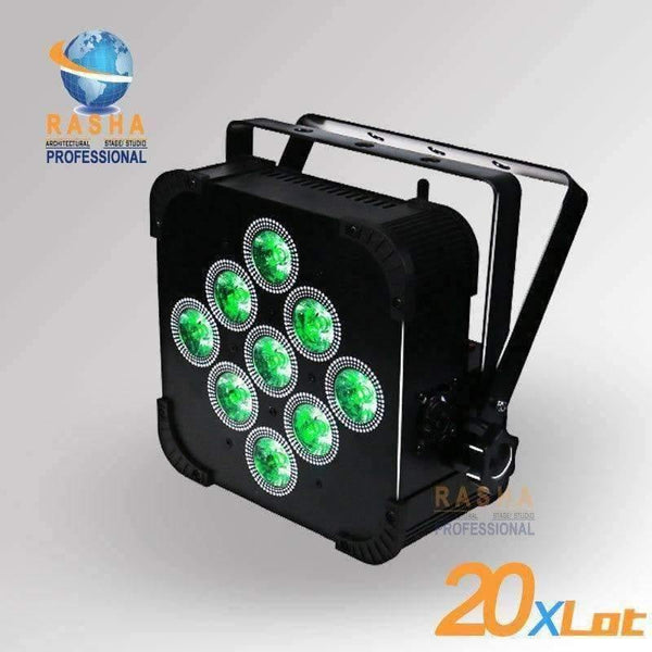 Planet Gates (Pack of 20) Rasha Hex Crux Battery Operated Wireless LED Par Projector V9 IRC Remote Control RGBAW UV LED PAR LIGHT 7/12CH
