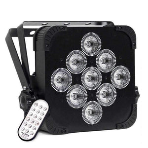 Planet Gates (Pack of 4) Rasha Hex Crux 9leds*18W 6in1 RGBAW UV Battery Operated Wireless LED Par Light For Event Party Flicker Free 7/12CH