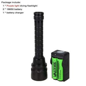 Planet Gates Package 1 / Black Waterproof Underwater 100m Diving Flashlight  2500Lm T6  18650 LED Scuba Dive Torch Lamp+Dive Goggles+Breath Tube+Gloves