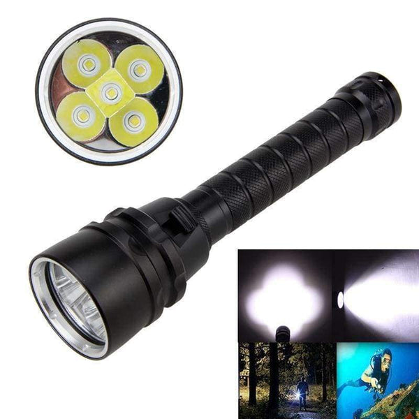Planet Gates Package 2 / Black Waterproof Underwater 100m Diving Flashlight  2500Lm T6  18650 LED Scuba Dive Torch Lamp+Dive Goggles+Breath Tube+Gloves
