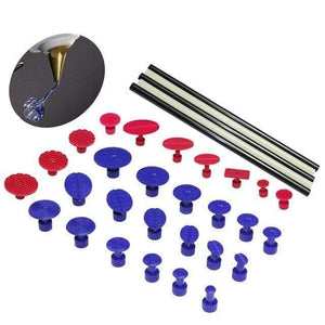 Planet Gates package  2 PDR Tools Glue Puller Set Car Dent Repair Kit Paintless Hail Dent Remover Slide Hammer Tabs Glue Gun Hand Set DIY Repair Tools