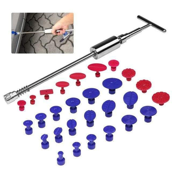 Planet Gates package  4 PDR Tools Glue Puller Set Car Dent Repair Kit Paintless Hail Dent Remover Slide Hammer Tabs Glue Gun Hand Set DIY Repair Tools