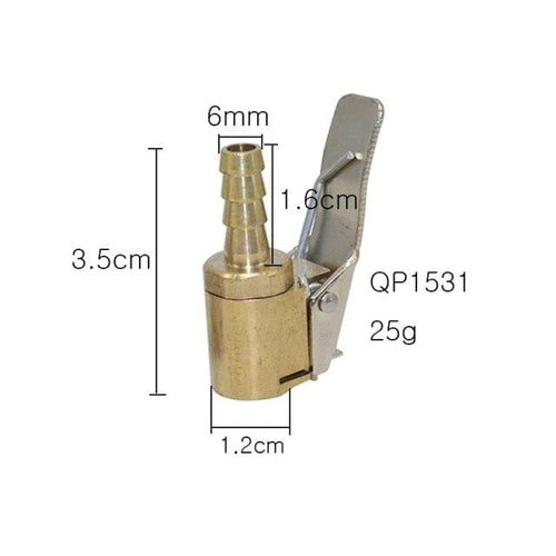 Planet Gates Pagoda interface 6mm 1 Pcs Car Truck Brass Air Pump Chuck Tyre Valve 8mm Pump Valve Clip Clip Clamp Connector Adapter