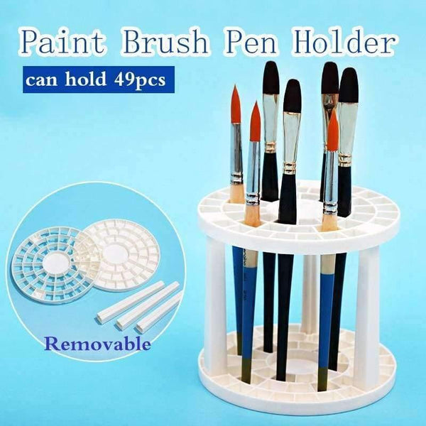 Planet Gates Paint Brush Pen Holder 49 Holes Pen Rack Display Stand Support Holder Painting Brush Pen Holder For Drawing Art Supplies