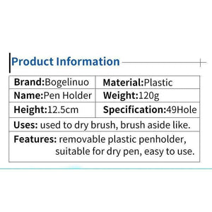 Planet Gates Paint Brush Pen Holder 49 Holes Pen Rack Display Stand Support Holder Painting Brush Pen Holder For Drawing Art Supplies