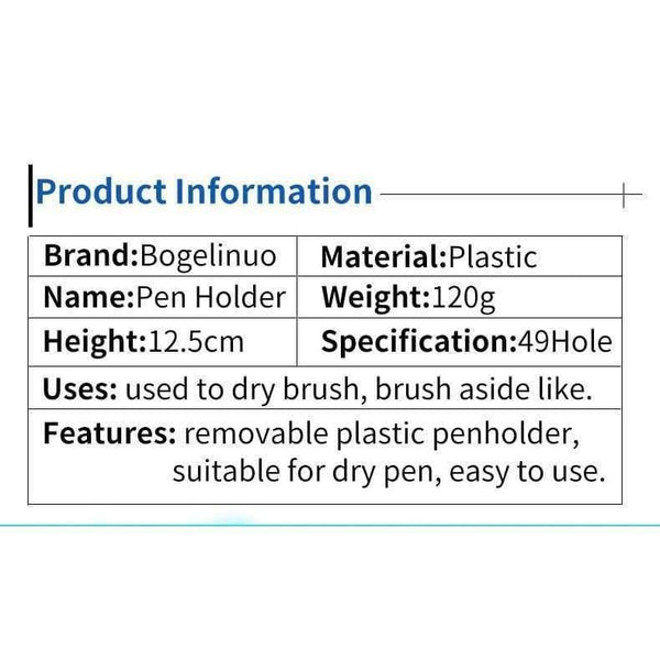 Planet Gates Paint Brush Pen Holder 49 Holes Pen Rack Display Stand Support Holder Painting Brush Pen Holder For Drawing Art Supplies