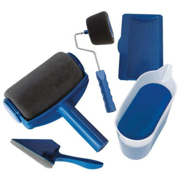 Paint Roller Brush Tools Set Wall Printing Brush with 3 Extension Handle Stick Paint Runner Pro for Home Office Room