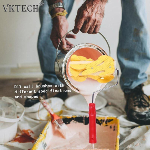 Paint Roller DIY Printing Pattern Rubber Roller Decoration Paint Wall Embossing Roller Wall Printing Tool Home Decoration