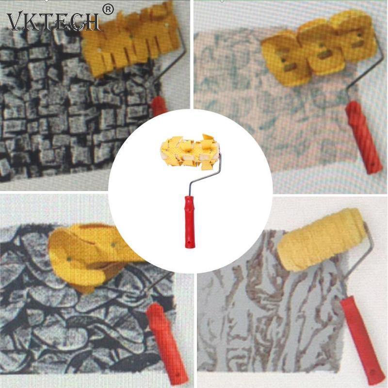 Paint Roller DIY Printing Pattern Rubber Roller Decoration Paint Wall Embossing Roller Wall Printing Tool Home Decoration