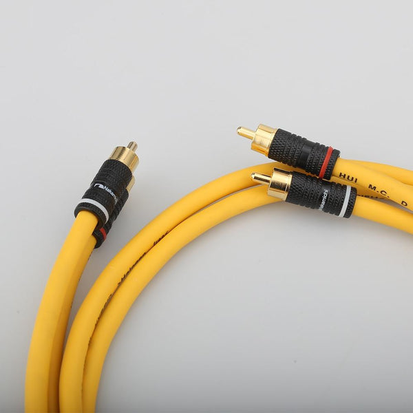 Planet Gates Pair Hifi Audio D102 MK III Silver Plated Rca interconnect Cable with Gold Plated RCA Plug