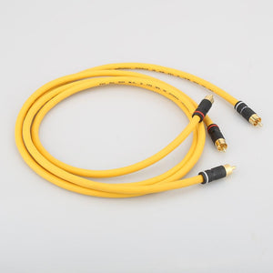 Planet Gates Pair Hifi Audio D102 MK III Silver Plated Rca interconnect Cable with Gold Plated RCA Plug