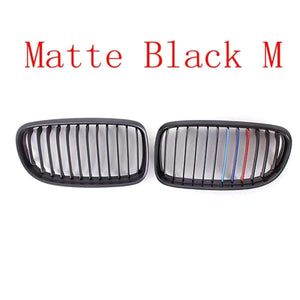 Planet Gates Pair Matte/Gloss Black Car Front Grille For BMW E90 LCI 3-Series Sedan/Wagon 09-11 Racing Grills