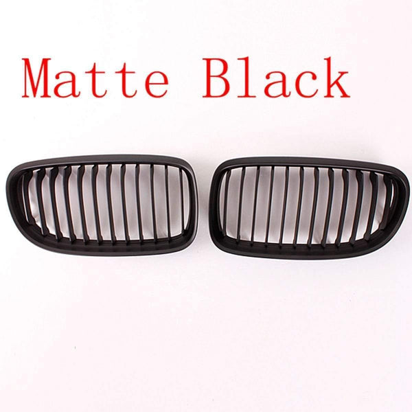 Planet Gates Pair Matte/Gloss Black Car Front Grille For BMW E90 LCI 3-Series Sedan/Wagon 09-11 Racing Grills