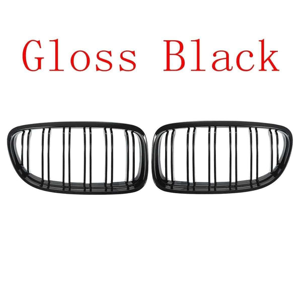 Planet Gates Pair Matte/Gloss Black Car Front Grille For BMW E90 LCI 3-Series Sedan/Wagon 09-11 Racing Grills