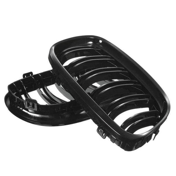 Planet Gates Pair Matte/Gloss Black Car Front Grille For BMW E90 LCI 3-Series Sedan/Wagon 09-11 Racing Grills
