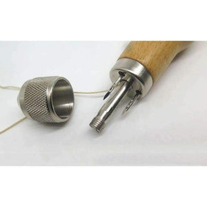 Planet Gates Palmybest Carving Wax Line Wooden Handle Sewing Awl Stitcher Leather Canvas Tent Sewing Needle Craft DIY hand-stitched Tools