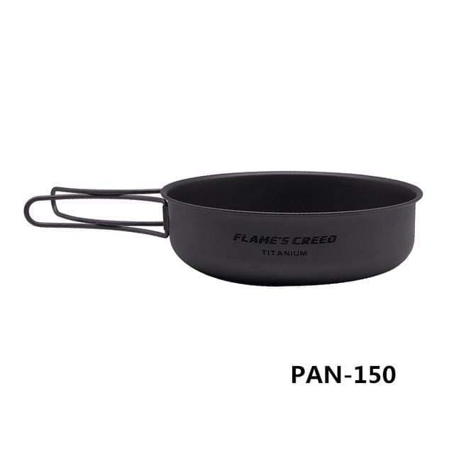 Planet Gates 1100ml 1950ml Ultralight Outdoor Camping Titanium Pot & pan Cooking Pot fry pan Titanium Cookware Sets Pot