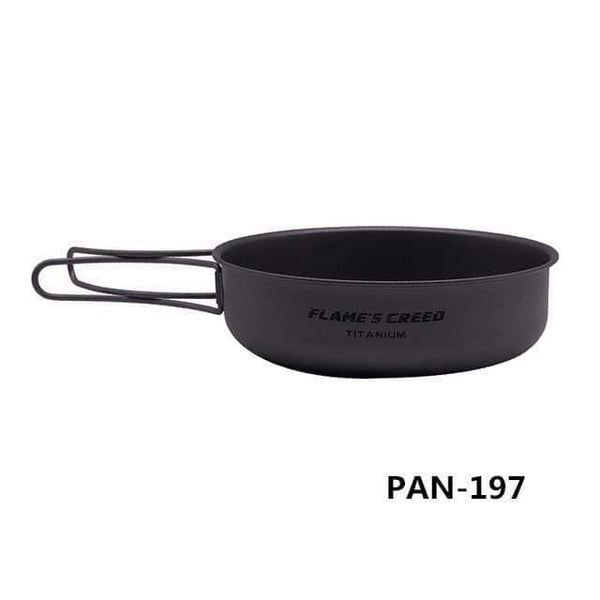 Planet Gates PAN-197 1100ml 1950ml Ultralight Outdoor Camping Titanium Pot & pan Cooking Pot fry pan Titanium Cookware Sets Pot
