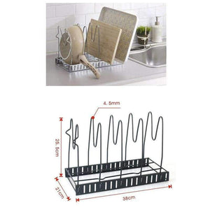 Planet Gates Pan Organizer Pot Rack Lid Holder Cookware Holders Adjustable Heavy Duty Cabinet Pantry Kitchenware for Kitchen Bronze