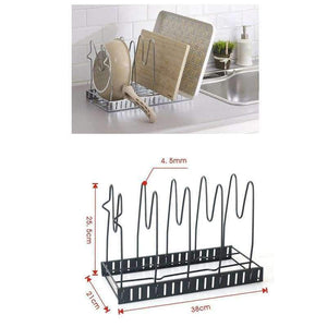 Planet Gates Pan Organizer Pot Rack Lid Holder Cookware Holders Adjustable Heavy Duty Cabinet Pantry Kitchenware for Kitchen Bronze