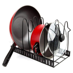 Planet Gates Pan Organizer Pot Rack Lid Holder Cookware Holders Adjustable Heavy Duty Cabinet Pantry Kitchenware for Kitchen Bronze