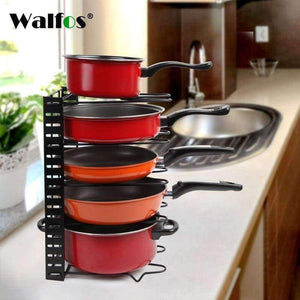 Planet Gates Pan Organizer Pot Rack Lid Holder Cookware Holders Adjustable Heavy Duty Cabinet Pantry Kitchenware for Kitchen Bronze