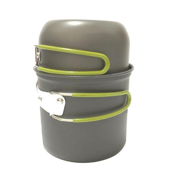 Planet Gates Pan Set 9 In 1 Picnic Bowl Pot Pan Set Non-stick Pots Pans Bowls Cups Portable Aluminum Alloy Camping Hiking Tableware Cookware Travel