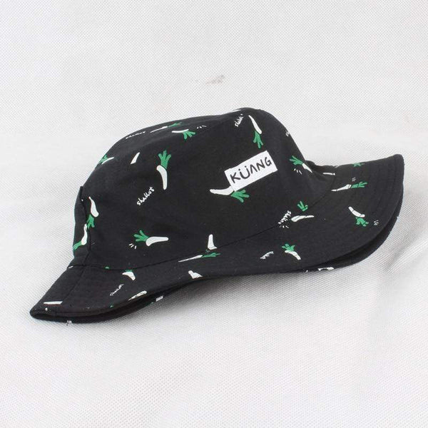 Planet Gates Panama Bucket Hat Men Women Summer Bucket Cap Banana Print Yellow Hat Bob Hat Hip Hop Gorros Fishing Fisherman Hat