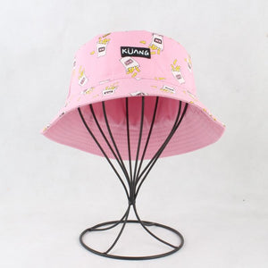 Planet Gates Panama Bucket Hat Men Women Summer Bucket Cap Banana Print Yellow Hat Bob Hat Hip Hop Gorros Fishing Fisherman Hat