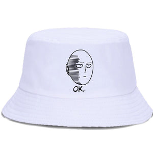 Planet Gates Panama Caps Men's Japan Anime One Punch Hero Woman Bucket Hats Summer Men Bob Chapeau Fishing Fisherman Hat