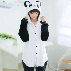 Planet Gates Panda 1 / S Adult/Kids Winter Woman whole Pajamas Animals Unicorn Costume  Fancy Animal Anime Cosplay One piece Jumpsuit Halloween Onesie