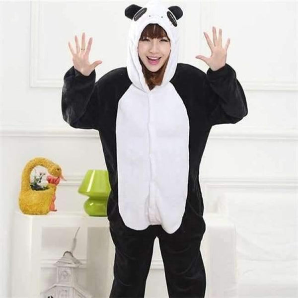 Planet Gates Panda 2 / S Adult/Kids Winter Woman whole Pajamas Animals Unicorn Costume  Fancy Animal Anime Cosplay One piece Jumpsuit Halloween Onesie