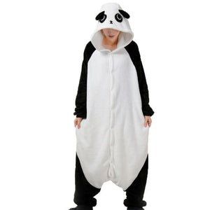 Planet Gates panda(GF) / S Animal Pajamas Flannel Winter Women Men Unicorn Stitch Panda Pikachu Onesie Sleep lounge Sleepwear