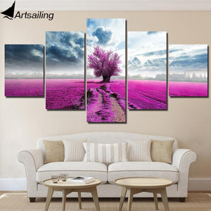 Planet Gates Panel Painting Print Painting Canvas Art Red Tree Scenery Modular Pictures Large Wall Pictures For Living Room