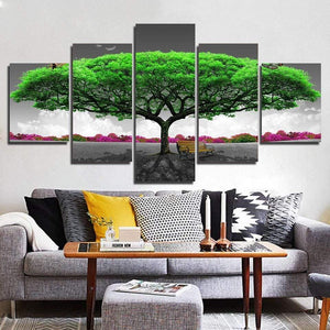 Planet Gates Panel Painting Print Painting Canvas Art Red Tree Scenery Modular Pictures Large Wall Pictures For Living Room