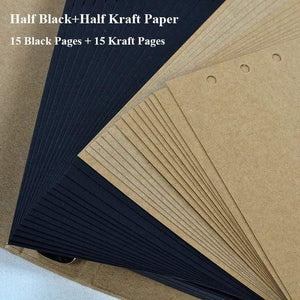 30Pages Blank/Loose-leaf Photo Album Scarpbook Handmade/Wedding/DIY/Self-Adhesive/Paper Photo Album Cover Kraft Album For Photos