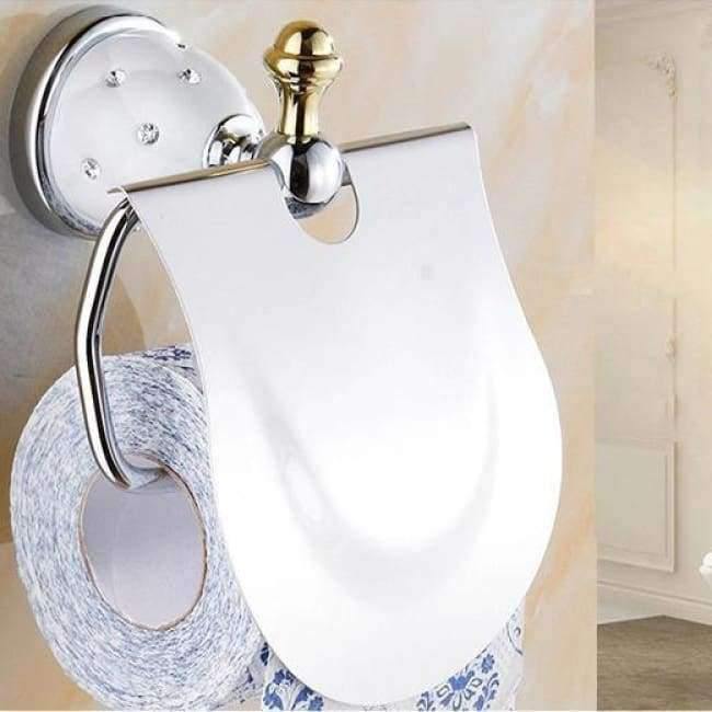 Planet Gates Towel Bar Brass&Silver Polished Bathroom Accessories Sets Diamond&crystal Bathroom Hardware Set Wall Mounted Bathroom Products