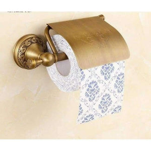 Planet Gates paper holder European Bronze Brushed Bathroom Accessories Solid Brass Carved Bathroom Product Antique Brass Carved Bathroom Hardware Sets